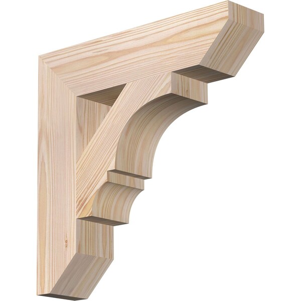 Ekena Millwork Balboa Slat Smooth Bracket, Douglas Fir, 3 1/2"W x 16"D x 16"H BKT04X16X16BOA06SDF - main